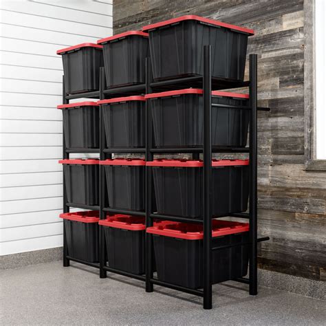 metal box shelving|8 inch tall storage bins.